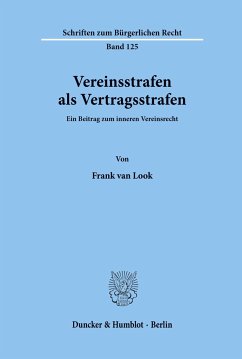 Vereinsstrafen als Vertragsstrafen. - Look, Frank van