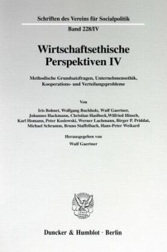 Wirtschaftsethische Perspektiven IV. - Gaertner, Wulf (Hrsg.)