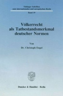 Cover Völkerrecht als Tatbestandsmerkmal deutscher Normen.