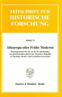 Alteuropa oder Frühe Moderne? - Schorn-Schütte, Luise (Hrsg.)