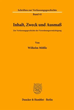 Inhalt, Zweck und Ausmaß. - Mößle, Wilhelm