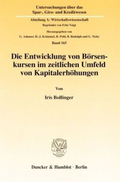 Cover Die Entwicklung von Börsenkursen im zeitlichen Umfeld von Kapitalerhöhungen.
