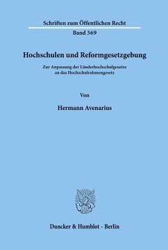 Hochschulen und Reformgesetzgebung. - Avenarius, Hermann