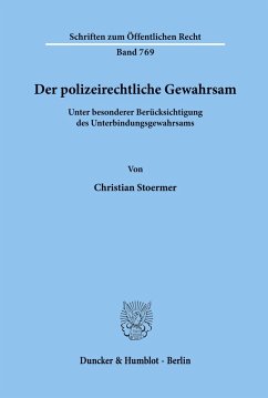 Cover Der polizeirechtliche Gewahrsam