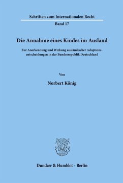 Cover Die Annahme eines Kindes im Ausland.