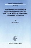 Auswirkungen eines zertifizierten Qualitätsmanagementsystems nach DIN EN ISO 9000ff. auf die Haftungssituation im Untern