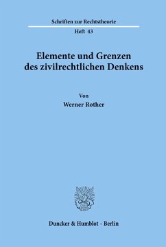 Elemente und Grenzen des zivilrechtlichen Denkens. - Rother, Werner