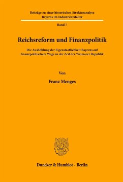 Reichsreform und Finanzpolitik. - Menges, Franz