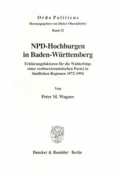 NPD-Hochburgen in Baden-Württemberg. - Wagner, Peter M.