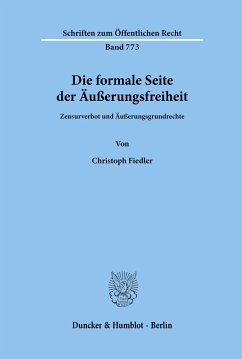 Die formale Seite der Äußerungsfreiheit. - Fiedler, Christoph