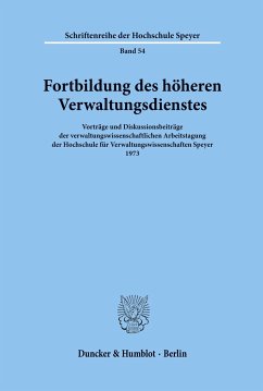 Fortbildung des höheren Verwaltungsdienstes.