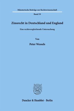 Zinsrecht in Deutschland und England. - Wessels, Peter