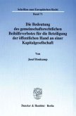 Die Bedeutung des gemeinschaftsrechtlichen Beihilfeverbotes für die Beteiligung der öffentlichen Hand an einer Kapitalge