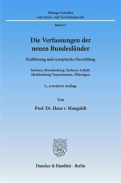 Die Verfassungen der neuen Bundesländer. - Mangoldt, Hans v.