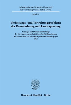 Cover Verfassungs- und Verwaltungsprobleme der Raumordnung und Landesplanung.