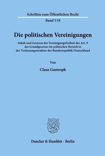 Die politischen Vereinigungen.