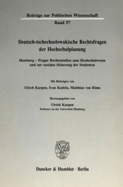 Cover Deutsch-tschechoslowakische Rechtsfragen der Hochschulplanung.