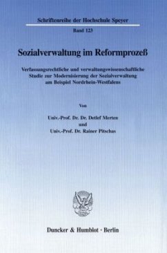 Sozialverwaltung im Reformprozeß - Merten, Detlef;Pitschas, Rainer