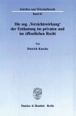 Die sog. 'Verzichtswirkung' der Entlastung im privaten und im öffentlichen Recht.