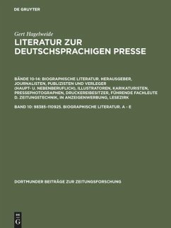 98385¿110925. Biographische Literatur. A - E - Hagelweide, Gert