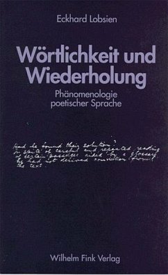 Wörtlichkeit und Wiederholung - Lobsien, Eckhard