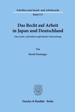 Das Recht auf Arbeit in Japan und Deutschland. - Nenninger, Bernd