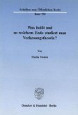 Was heißt und zu welchem Ende studiert man Verfassungstheorie?