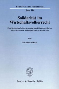 Solidarität im Wirtschaftsvölkerrecht. Cover Solidarität im Wirtschaftsvölkerrecht.