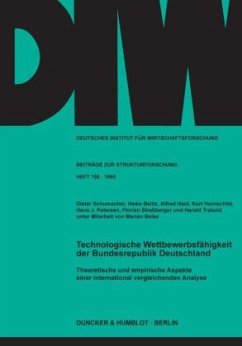 Technologische Wettbewerbsfähigkeit der Bundesrepublik Deutschland. - Schumacher, Dieter;Belitz, Heike;Haid, Alfred