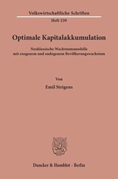 Optimale Kapitalakkumulation. - Strigens, Emil