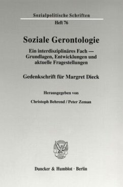 Soziale Gerontologie. - Behrend, Christoph / Zeman, Peter (Hgg.)