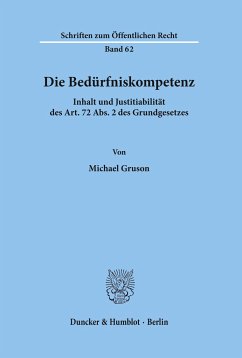 Die Bedürfniskompetenz. - Gruson, Michael