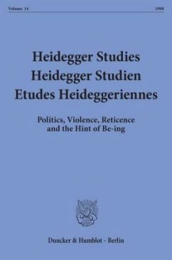 Heidegger Studies / Heidegger Studien / Etudes Heideggeriennes. - Emad, Parvis / Herrmann, Friedrich-Wilhelm von / Maly, Kenneth / Fédier, François (Hgg.)