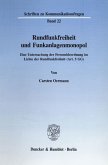 Rundfunkfreiheit und Funkanlagenmonopol.