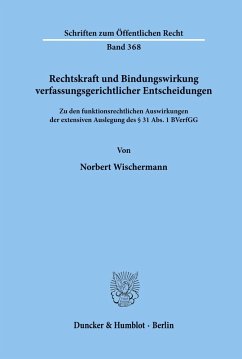 Cover Rechtskraft und Bindungswirkung verfassungsgerichtlicher Entscheidungen.