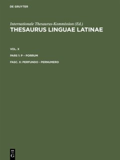perfundo - pernumero / Thesaurus linguae Latinae X. Pars 1. Fasc. X