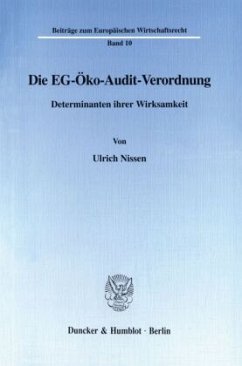 Die EG-Öko-Audit-Verordnung. - Nissen, Ulrich Die EG-Öko-Audit-Verordnung. - Nissen, Ulrich