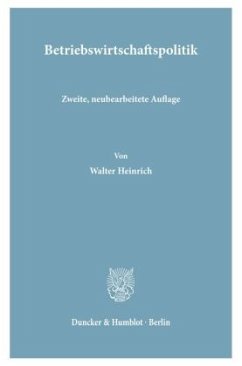 Cover Betriebswirtschaftspolitik.