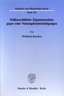 Deliktsrechtlicher Eigentumsschutz gegen reine Nutzungsbeeinträchtigungen. - Boecken, Winfried