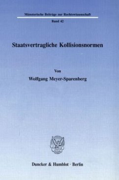 Cover Staatsvertragliche Kollisionsnormen.