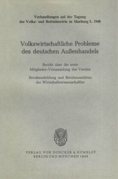 Volkswirtschaftliche Probleme des deutschen Außenhandels. - Albrecht, Gerhard / Arndt, Helmut (Hgg.)