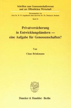Cover Privatversicherung in Entwicklungsländern - eine Aufgabe für Genossenschaften?