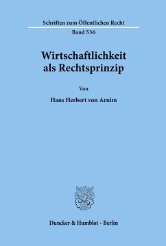 Cover Wirtschaftlichkeit als Rechtsprinzip.