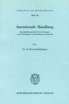 Intentionale Handlung. - Kindhäuser, Urs Konrad