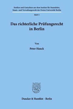 Cover Das richterliche Prüfungsrecht in Berlin.