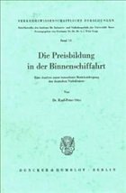 Cover Die Preisbildung in der Binnenschiffahrt.
