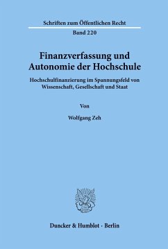Finanzverfassung und Autonomie der Hochschule. - Zeh, Wolfgang