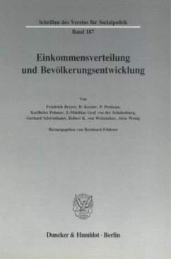 Einkommensverteilung und Bevölkerungsentwicklung. - Felderer, Bernhard (Hrsg.)