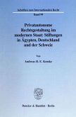 Privatautonome Rechtsgestaltung im modernen Staat: Stiftungen in Ägypten, Deutschland und der Schweiz.