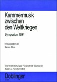 Studien zu Franz Schmidt / Kammermusik zwischen den Weltkriegen - Symposion 1994